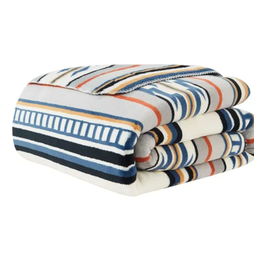 Pendleton aztec boho design fleece throw blanket 50